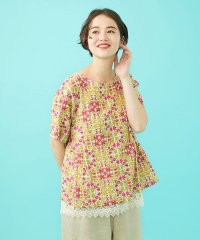 Jocomomola/【日本製】Rosa flamenco フラワープリントタックブラウス/508167574