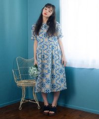 Jocomomola/【日本製】Rosa flamenco フラワープリントタックワンピース/508167575