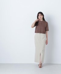 NATURAL BEAUTY BASIC/フロントスリットナロースカート/508167663