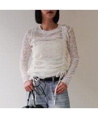 MONILE/モニーレ MONILE MONiLE ブラウス 002739 レース ギャザー/508168779