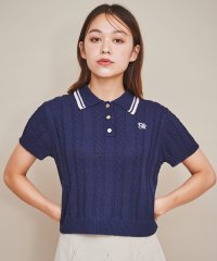31 Sons de mode/トランテアン ソン ドゥ モード 31 Sons de mode 配色ラインサマーケーブルポロニット/508169446