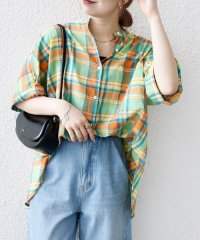 SHIPS any WOMEN/SHIPS any:〈洗濯機可能〉マドラス チェック オーバーサイズ シャツ/508170364