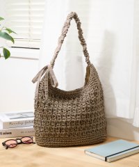 cache cache/カシュカシュ cache cache ドロストギャザーハンドル柄編トート/508170386