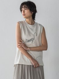 MAYSON GREY/メイソングレイ MAYSON GREY レオパードプリントノースリーブプルオーバー≪洗濯機で洗える≫/508170755