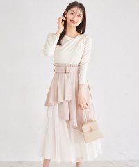 tocco closet/トッコクローゼット tocco closet ベルト付きチュール切り替えスカート/508170849