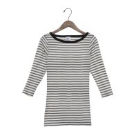 Robert P.Miller/ロバート・ピー・ミラー Robert P. Miller Robert P. Miller Panel－rib Boatneck L/S Tee －BORDER/508170853