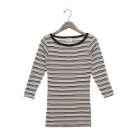 Robert P.Miller/ロバート・ピー・ミラー Robert P. Miller Robert P. Miller Panel－rib Boatneck L/S Tee －BORDER/508170853