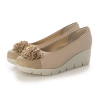Shuna Shuna/パンプス 外反母趾 痛くない 日本製 抗菌 消臭 ウェッジソール ビジュー レディース ストラップ 靴 歩きやすい クッション 小さいサイズ/508170894