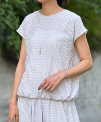 BEARDSLEY/シアーチェックフレンチブラウス/508170899