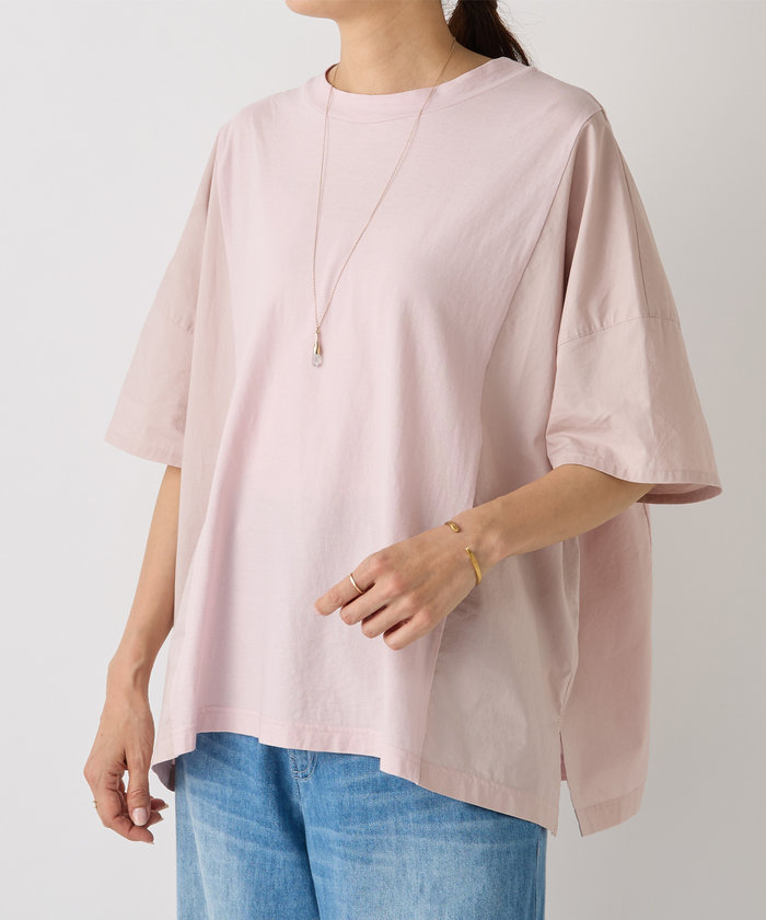 新品 BEARDSLEY 袖口チュールカットソー ¥17,600 セール】 後ろプリーツカットソー （カットソー）｜BEARDSLEY