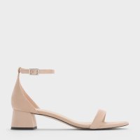 CHARLES & KEITH/ローブロックヒール アンクルストラップサンダル/508170951