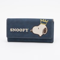 PEANUTS/ピーナッツ PEANUTS 財布 レディース 長財布 人気 キャラクター SNOOPY 刺繍 王冠/508171006