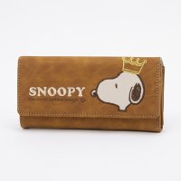 PEANUTS/ピーナッツ PEANUTS 財布 レディース 長財布 人気 キャラクター SNOOPY 刺繍 王冠/508171006