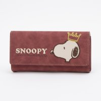 PEANUTS/ピーナッツ PEANUTS 財布 レディース 長財布 人気 キャラクター SNOOPY 刺繍 王冠/508171006