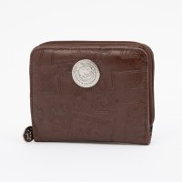 PEANUTS/ピーナッツ PEANUTS 財布 レディース 二つ折り ラウンドファスナー 人気 キャラクター SNOOPY メダル 総柄/508171010