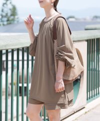 reca/レカ reca ラッシュガード前後2wayチュニックセットアップ（hi287381－30－set）（モカ / ワイドパンツセット）/508171050