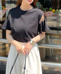 futier land/フューティアランド Futier Land シースルーフレアスリーブTシャツ/508171185