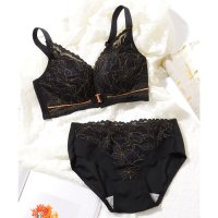 Lace Ladies/レースレディース Lace Ladies 【2点セット】フラワー レース フロントホック 配色 ブラ&ショーツ【返品不可商品】/508171218