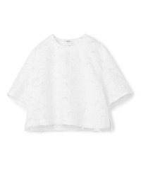 MACPHEE/フラワーカットジャカード Tブラウス/508171238