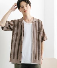 SENSE OF PLACE by URBAN RESEARCH/ストライプショートスリーブニットシャツ/508171497