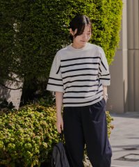 EKAL/ナバルボーダーショートスリーブニットTシャツ/508171591
