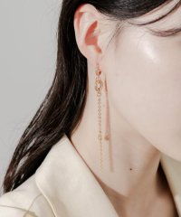 SMELLY/メタルサークルロングチェーンピアス/508171635