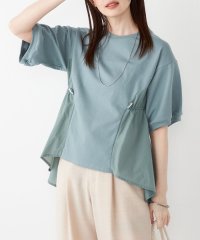 SHIPS Colors WOMEN/SHIPS Colors:〈洗濯機可能〉ミニ裏毛 ドッキング トップス◇/508171650