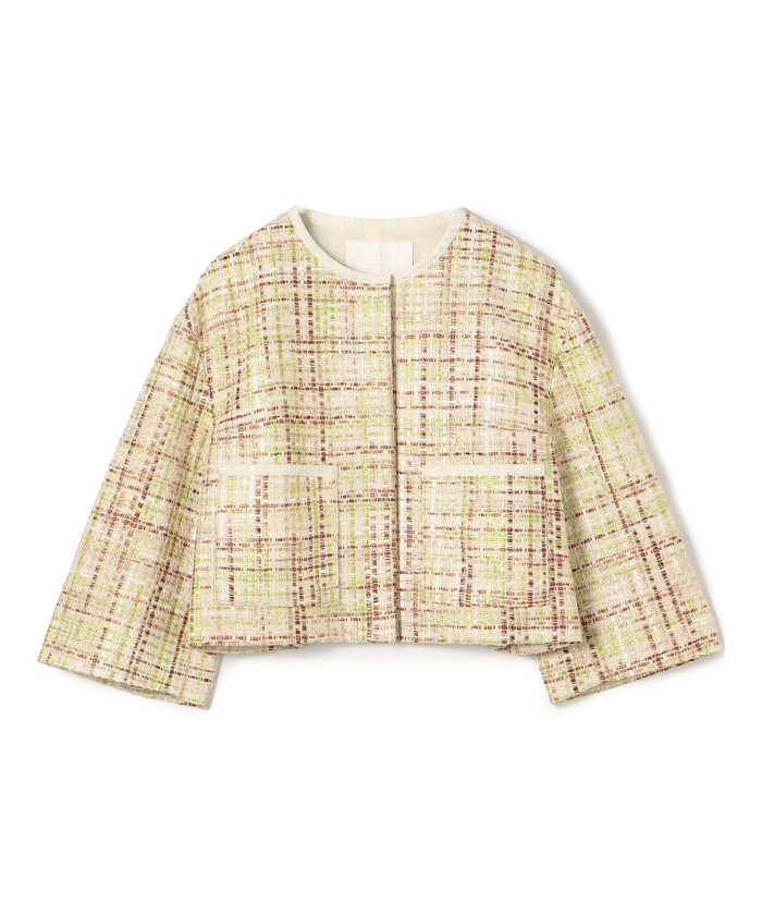 ballsey モザイクツイード ショートクルージャケット セール 40%OFF】モザイクツイード ショートクルージャケット