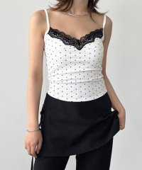 Jewelobe/ジュエローブ Jewelobe ドット×レースブラキャミソール/508172229