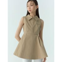 eimy istoire/エイミーイストワール eimy istoire ウエスト切替シャツカラーフレアTOPS/508172235