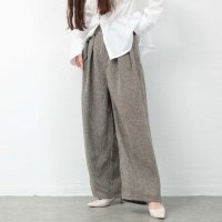 Sawa a la mode/サワアラモード Sawa a la mode 涼やかで上品なサマーツィードタックパンツ/508172396