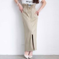 Sawa a la mode/サワアラモード Sawa a la mode ツイルギャザーウエストストレートスカート/508172397