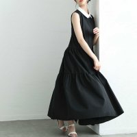 Sawa a la mode/サワアラモード Sawa a la mode バイカラーブロードティアードワンピース/508172399
