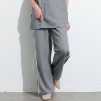 Sawa a la mode/サワアラモード Sawa a la mode スポーティーなラインを重ねるストレートパンツ/508172450