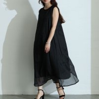Sawa a la mode/サワアラモード Sawa a la mode 見た目も着心地も軽やか接触冷感シフォンワンピース/508172457