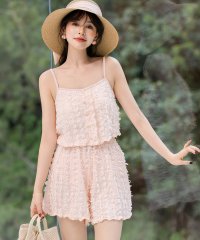 TeddyShop/テディショップ Teddyshop レディース水着 クロップドフリンジキャミソールハイウエストビキニ+ショートパンツ 上下3点セット 【返品不可商品】/508172540