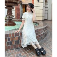 F.i.n.t/フィント F i.n.t 楽天ガールズアワード 【モデル着用商品】【洗える】ヨークフリル総レースワンピース/508172680