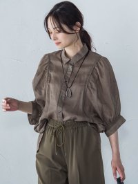 LAUTREAMONT/ロートレアモン LAUTREAMONT 【WEB限定】シアースリーブギャザーカラーブラウス≪手洗い可能≫/508172896