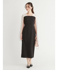 CELFORD/シャイニーシフォンケープドレス/508173055