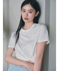 FRAY I.D/ビジューエンブロイダリーロゴTシャツ／ウォッシャブル/508173057