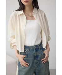 AZUL by moussy/ラウンドヘムドロストシャツ/508173351