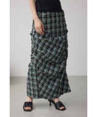 AZUL by moussy/タックドレープチェックスカート/508173352