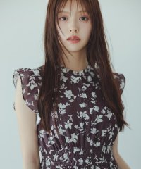 NATURAL BEAUTY BASIC/ぼかしフラワープリントワンピース/508173407