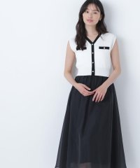 NATURAL BEAUTY BASIC/ツイードニットベストドッキングワンピース/508173408