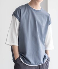MAC HOUSE/マックハウス Mac－House カットサッカーベストレイヤードTシャツ/508173685