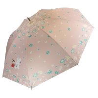 MOOMIN/ムーミン MOOMIN 傘 長傘 ショート傘 晴雨兼用 雨傘 レディース 68cm 遮光率 UVカット 100% 軽量 撥水 遮熱 ブルー ピンク TW25S7/508173757