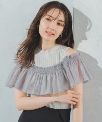 MISCH MASCH/ミッシュマッシュ MISCH MASCH 2025春夏新作 肩開きラッフルアイレットリブニット/508173845
