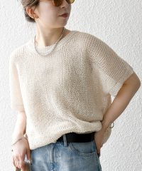 SHIPS any WOMEN/《一部追加予約》SHIPS any:〈手洗い可能〉ギマ  ワイド フレンチ シアー ニット プルオーバー/508174164
