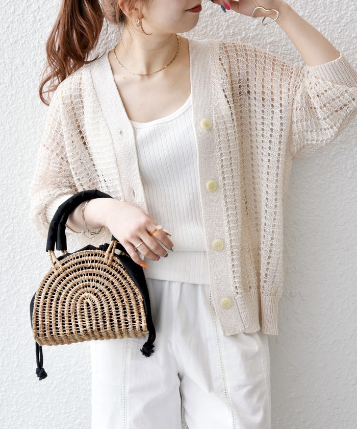 モヘアVネックニットトップス[品番：PVBW0008849]｜privatebeach
