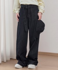 TeddyShop/テディショップ Teddyshop レディース ビッグシルエットハイウエストワイドデニムパンツ+ベルト 2点セット/508174529